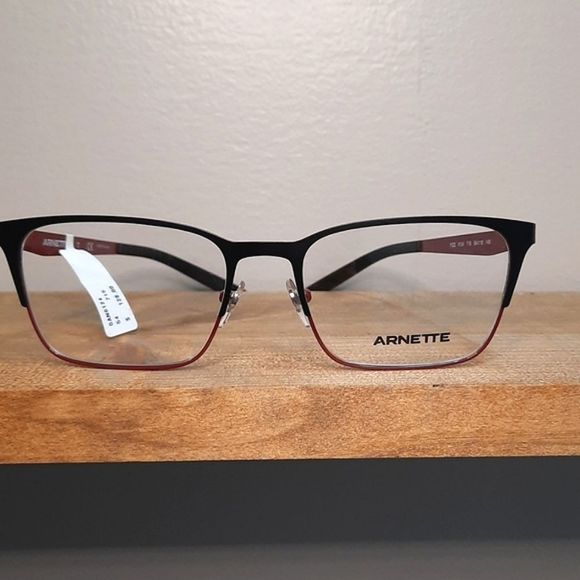 3 PC BUNDLE, prescription-ready eyeglass frame + case/cloth NEW glasses, Metal - Picture 6 of 8